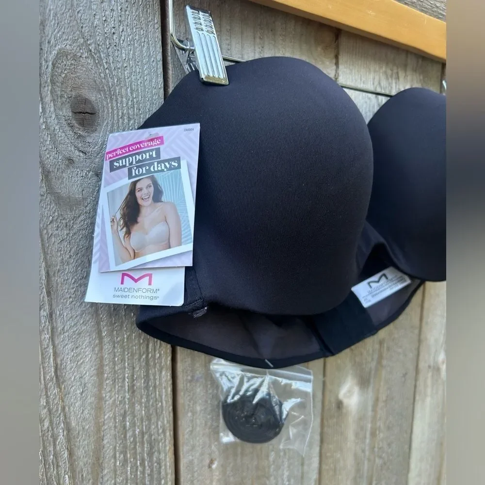 Maidenform Black Strapless Convertable Padded Bra